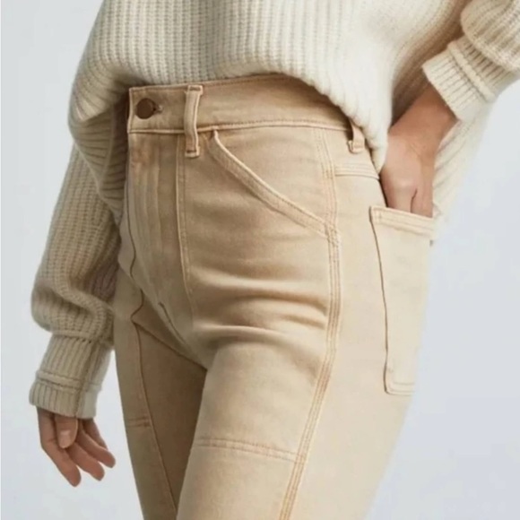 Everlane The Utility Cheeky Straight Leg High Rise Jean in Desert Clay Size 28 - Picture 2 of 13